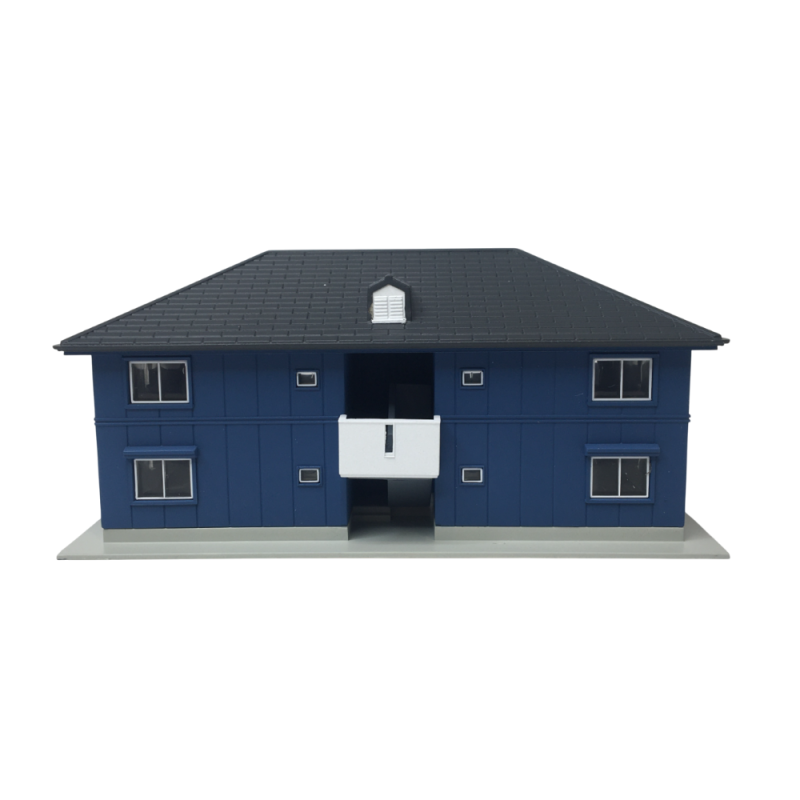 Immeuble d'appartements, bleu marine - KATO 23-402D - N 1/160