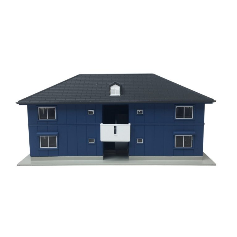 Immeuble d'appartements, bleu marine - KATO 23-402D - N 1/160