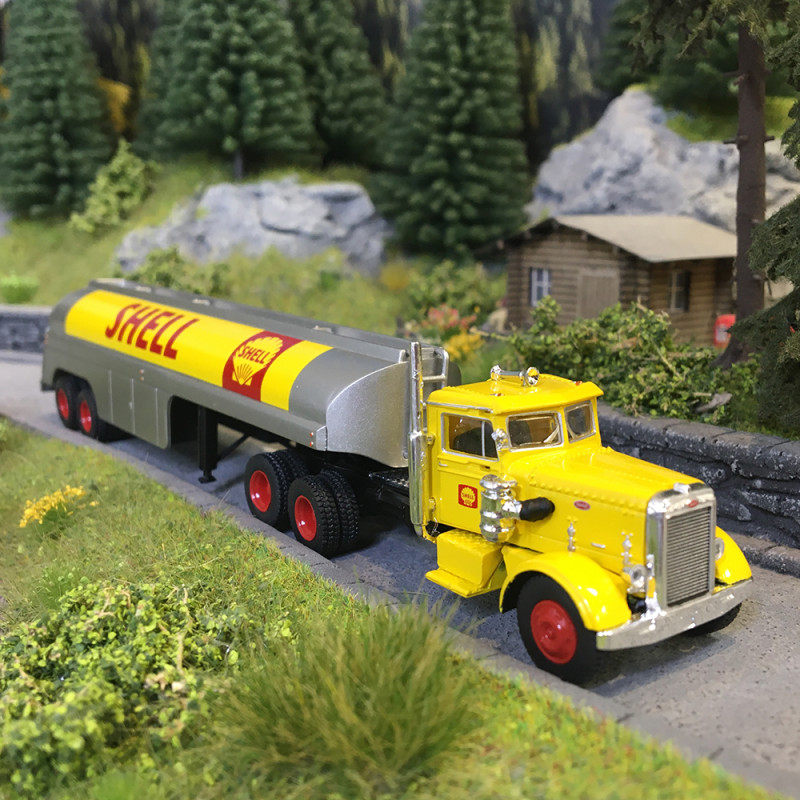 Camion Peterbilt 281 semi-remorque citerne, Shell, 1955 - BREKINA 85762 - HO 1/87