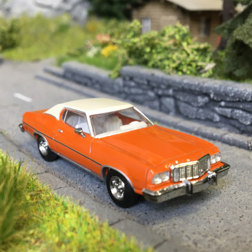 Ford Gran Torino, orange et blanc, 1976 - BREKINA 19733 - HO 1/87