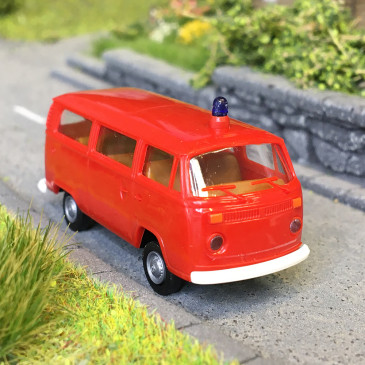 Volkswagen T2, combi des pompiers, 1973 - BREKINA 33162 - HO 1/87