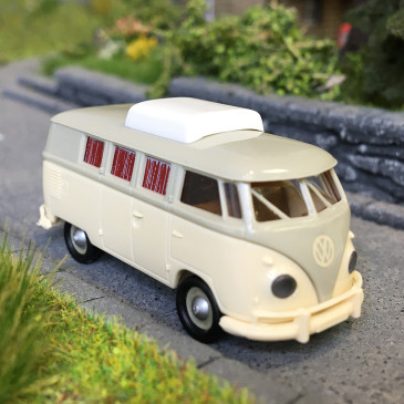 Volkswagen T1b, camping car avec toit relevable, 1960 - BREKINA 31632 - HO 1/87