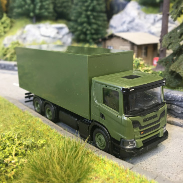 Scania XT17 à 3 essieux, armée suédoise - HERPA 747226 - HO 1/87