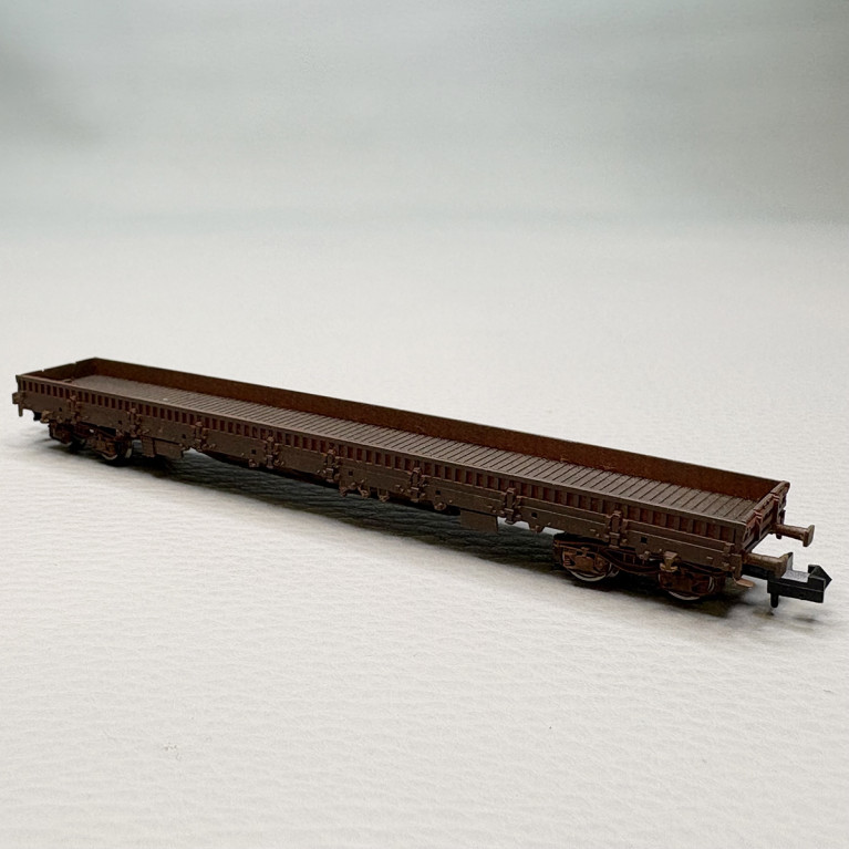 Wagon plat Res à rebords bas à ranchers, (patiné), NMBS / SNCB - MINITRIX 18526