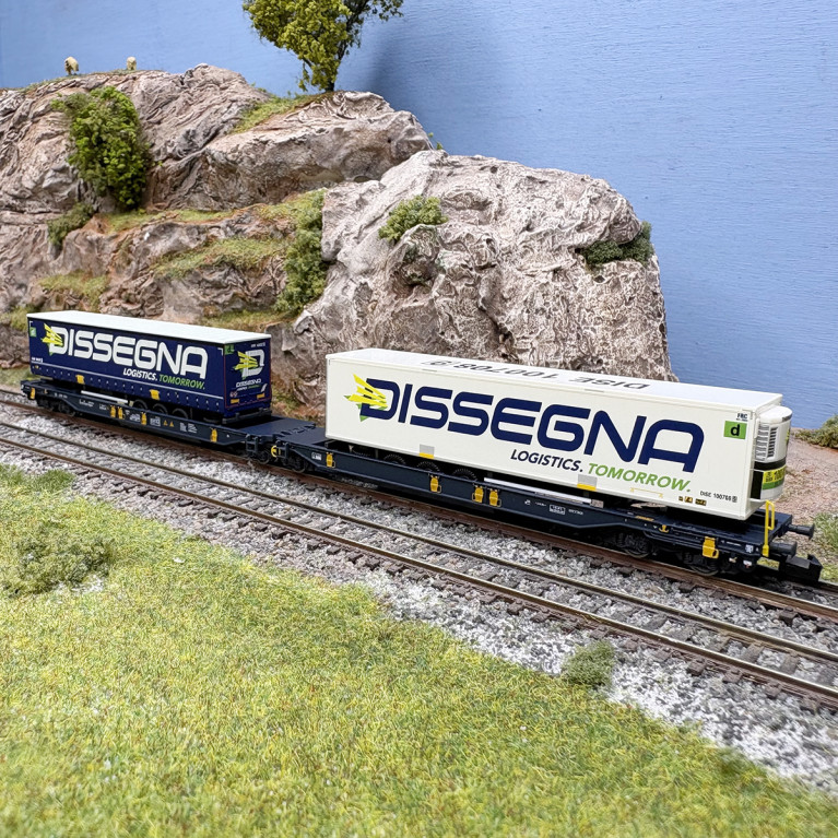 Wagon double poche articulé Sdggmrs T2000, "Dissegna", Wascosa, Ep. VI - FLEISCHMANN 825029 - N 1/160