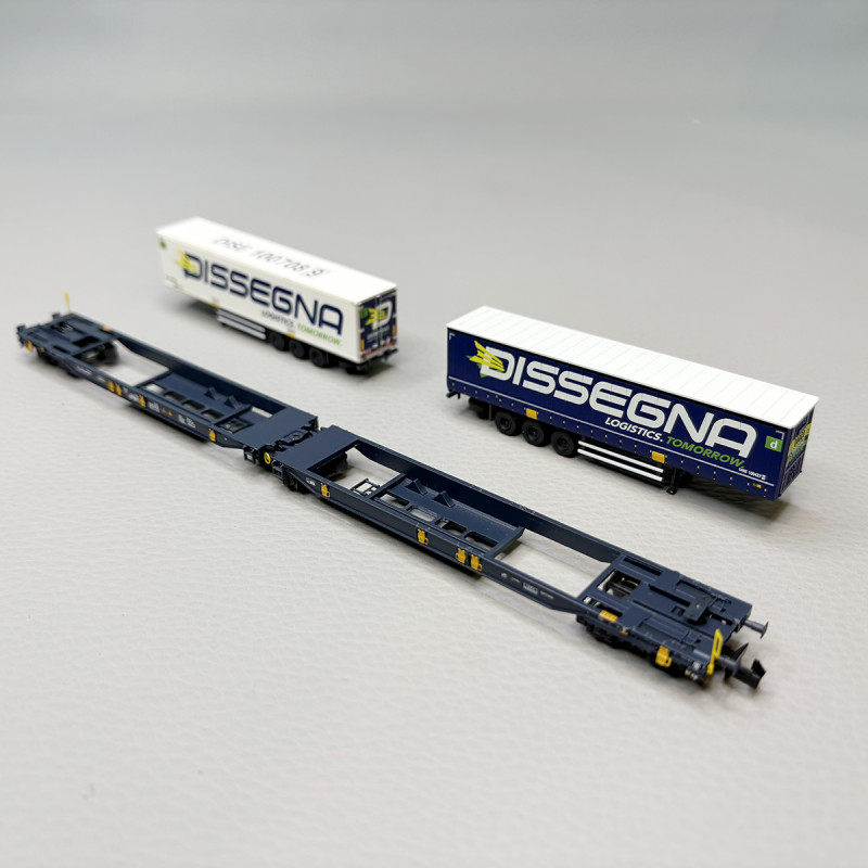 Wagon double poche articulé Sdggmrs T2000, "Dissegna", Wascosa - FLEISCHMANN 825029