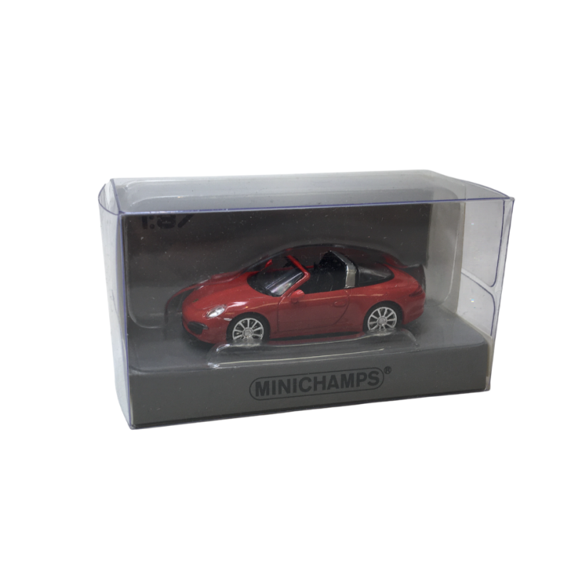 Porsche 911 (991) Targa, rouge, 2014 - Minichamps 870068041 - 1/87