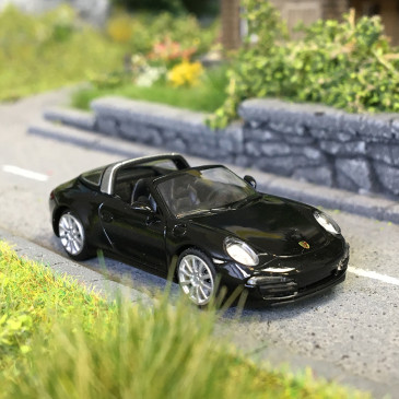 Porsche 911 (991) Targa, noir, 2014 - Minichamps 870068044 - 1/87