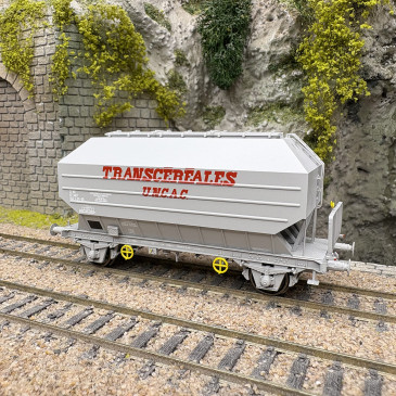 Wagon céréalier Frangeco B, Transcéréales "U.N.C.A.C.", SNCF, Ep. IV et V - REE WB-904 - HO 1/87