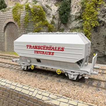 Wagon céréalier Frangeco B, Transcéréales "Unigrains", SNCF, Ep. IV et V - REE WB-898 - HO 1/87