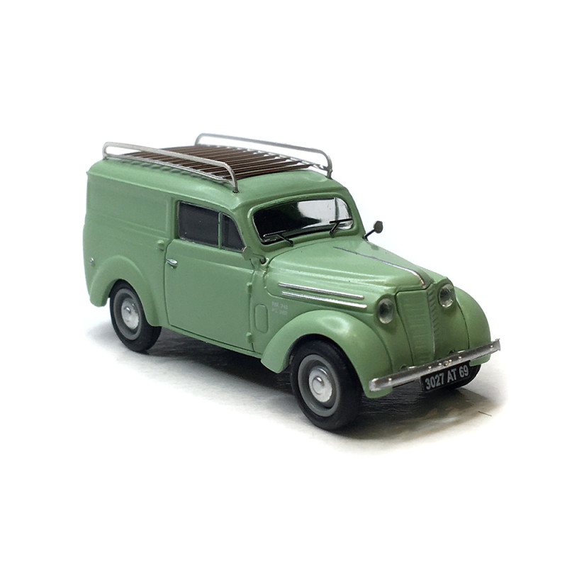 Renault Juvaquatre, tôlé vert avec galerie, 1937 - Ree Modeles CB209 - HO 1/87