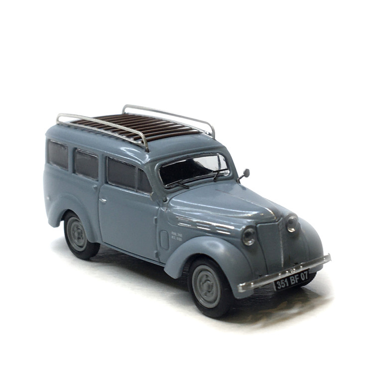 Renault Juvaquatre, break vitré grise avec galerie, 1937 - Ree Modeles CB211 - HO 1/87