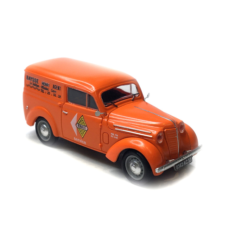 Renault Juvaquatre, tôlé orange (garage Renault), 1937 - Ree Modeles CB205 - HO 1/87