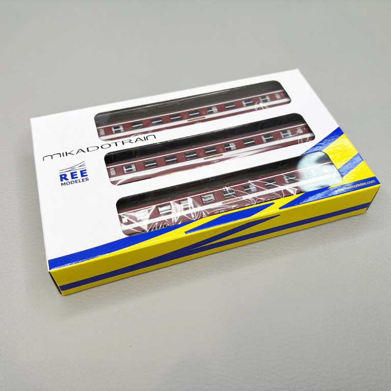 3 voitures UIC A9, 1CL, Le Capitole, SNCF - REE NW-155
