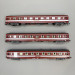 3 voitures UIC A9 1CL x 2 et mixte A7D fourgon/1CL, Le Capitole, SNCF - REE NW-156