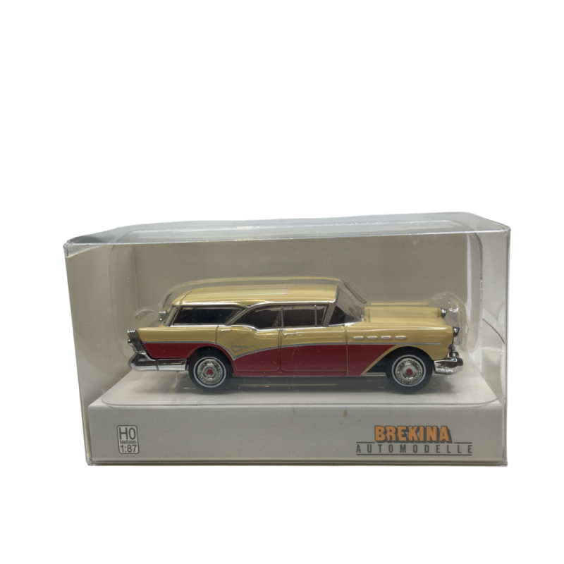 Buick Century caballero, beige et rouge, 1957 - BREKINA 18176 - HO 1/87