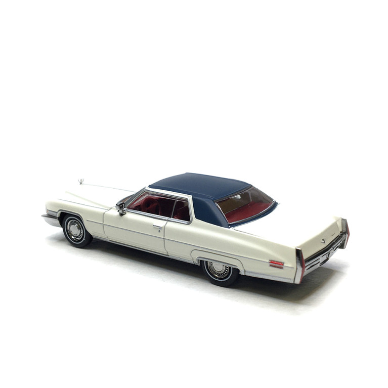 Cadillac coupé Deville, blanc et noir, 1972 - BREKINA 18129 - HO 1/87