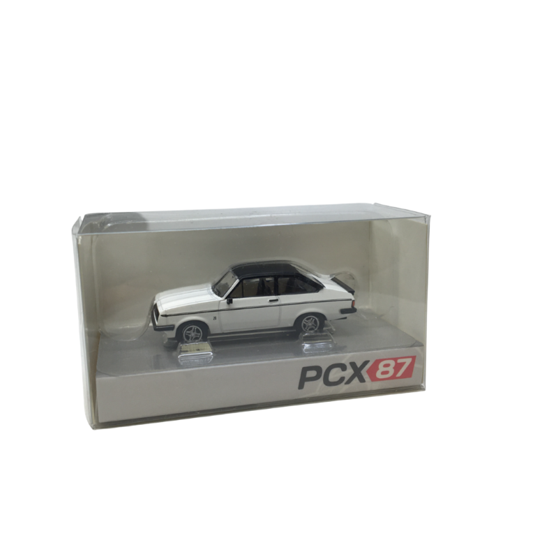 Ford Escort MK II RS 2000, blanc et noir, 1977 - PCX 870722 - HO 1/87