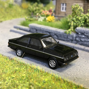 Ford Escort MK II RS 2000, noir, 1977 - PCX 870723 - HO 1/87