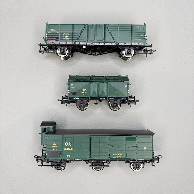 3 wagons de marchandises, SNCB  - ROCO 6600079