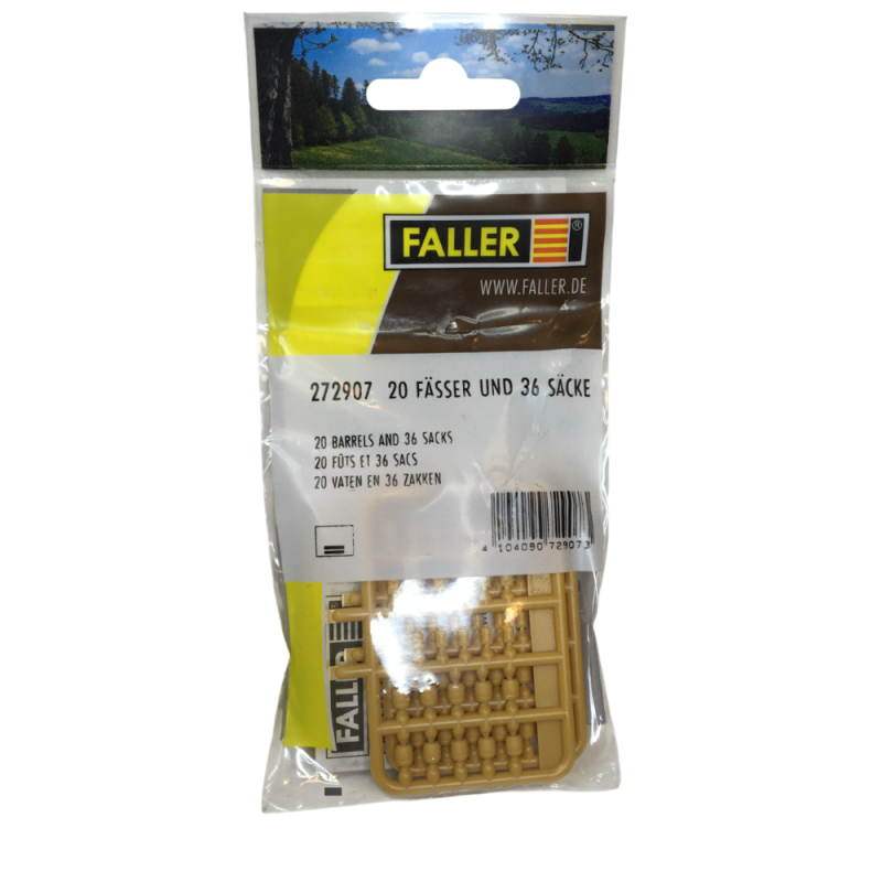 20 fûts et 36 sacs - Faller 272907 - N 1/160