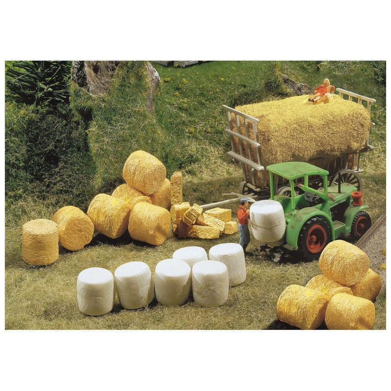 32 Bottes de paille et balles à silo - Faller 272562 - N 1/160