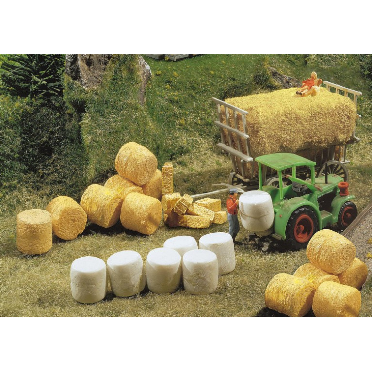 32 Bottes de paille et balles à silo - Faller 272562 - N 1/160
