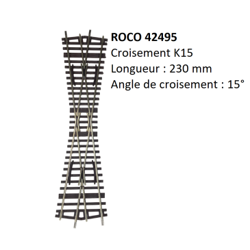 Croisement K15 - ROCO 42495 - HO 1/87