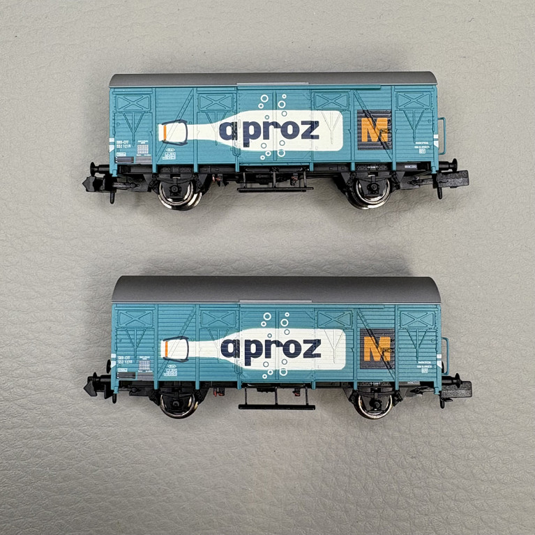 2 wagons couvert type Gs, 2 essieux, "APROZ", SBB - ARNOLD HN6683