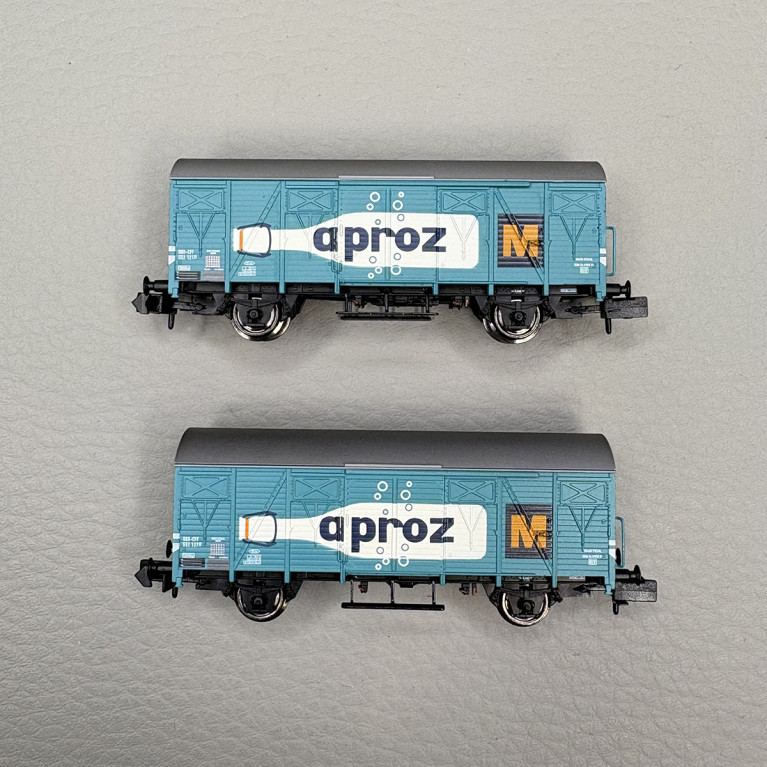 2 wagons couvert type Gs, 2 essieux, "APROZ", SBB - ARNOLD HN6683