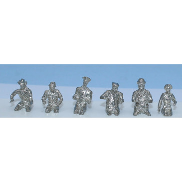 6 conducteur assis à peindre (métal blanc) - SAI 381 - HO 1/87