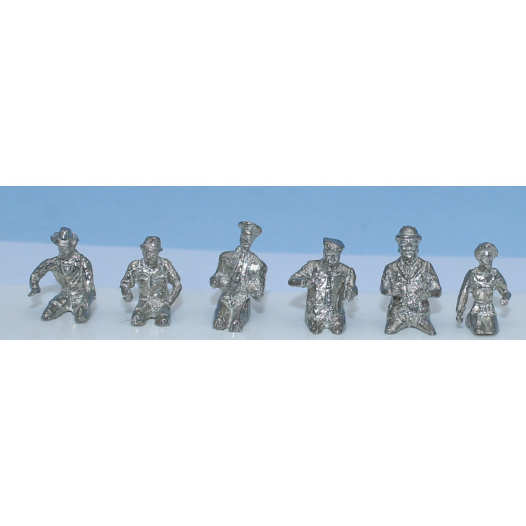 6 conducteur assis à peindre (métal blanc) - SAI 381 - HO 1/87