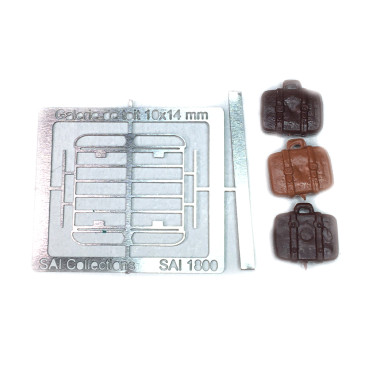 Galerie de toit pour voiture (14x10 mm) et 3 valises - SAI 1801 - HO 1/87