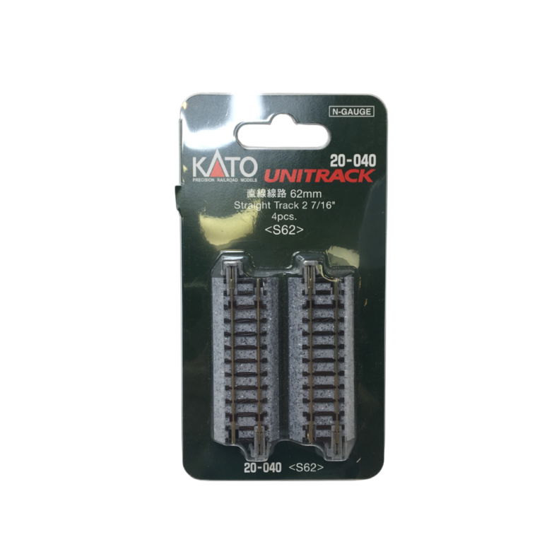 Rails droits 62 mm, 4 pièces - KATO 20-040 - N 1/160 Rails droits 62 mm, 4 pièces - KATO 20-040 - N 1/160