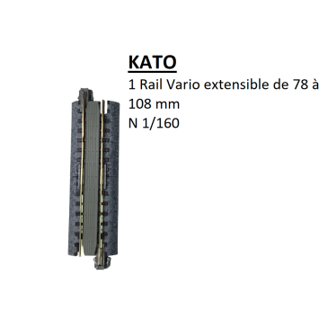 1 Rail Vario extensible de 78 à 108 mm - KATO 20-050 - N 1/160