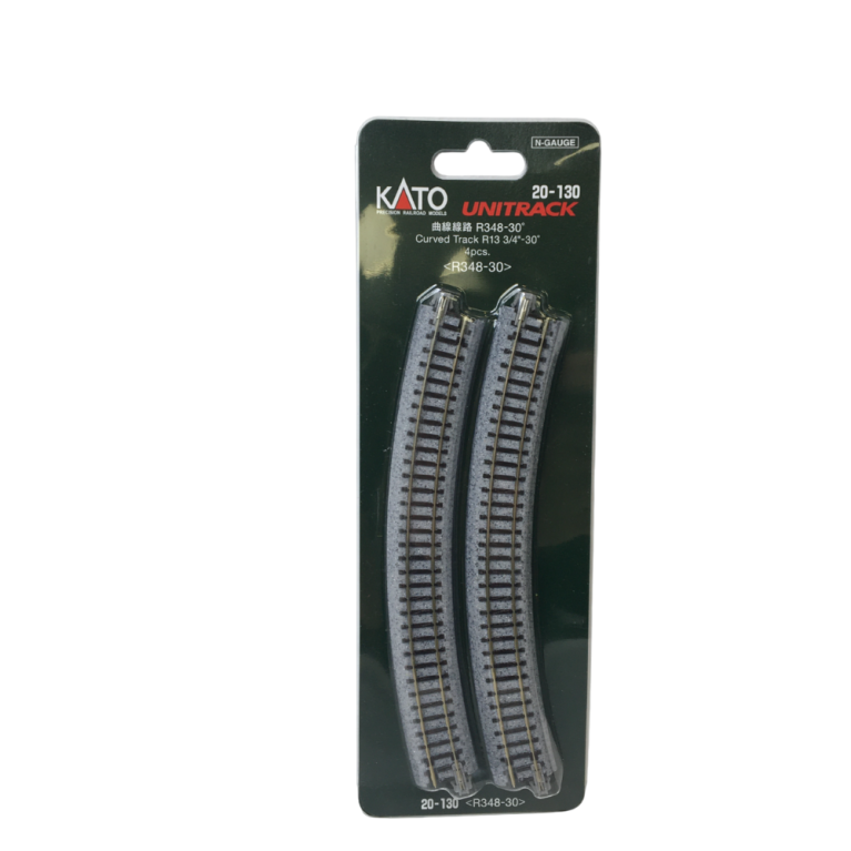 Rail courbe R 348-30°, 4 pièces - KATO 20-130 - N 1/160 Rail courbe R 348-30°, 4 pièces - KATO 20-130 - N 1/160