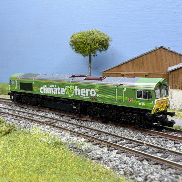 Locomotive diesel Classe 66, 66004, Climate Hero", DB Cargo, Ep. VI  - KATO 17751-E - N 1/160
