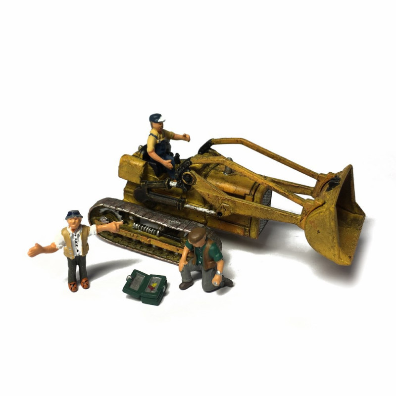 Bulldozer avec chauffeur et mécanicien -HO-1/87-WOODLAND SCENICS AS5558