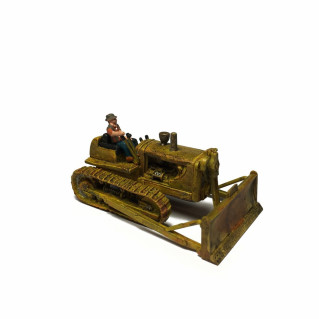 Bulldozer avec conducteur -HO-1/87-WOODLAND SCENICS AS5562