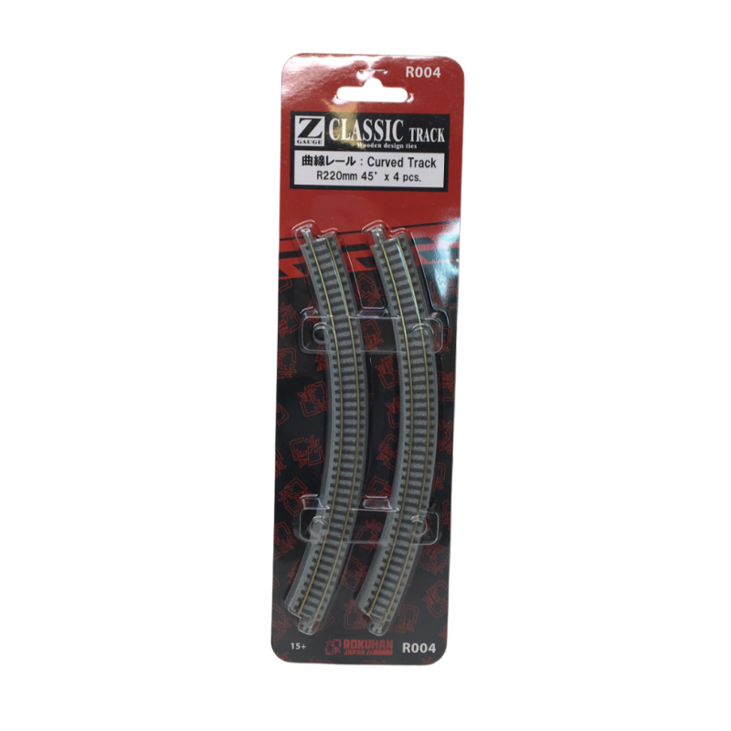 Rail courbe R 220-45°, 4 pièces - ROKUHAN 7297004 - Z 1/220