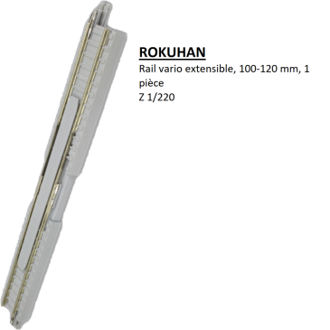 Rail vario extensible, 100-120mm, 1 pièce - ROKUHAN 7297031 - Z 1/220