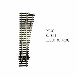 Streamline aiguillage droit 185mm electrofrog code 100-HO-1/87-PECO SL-E91