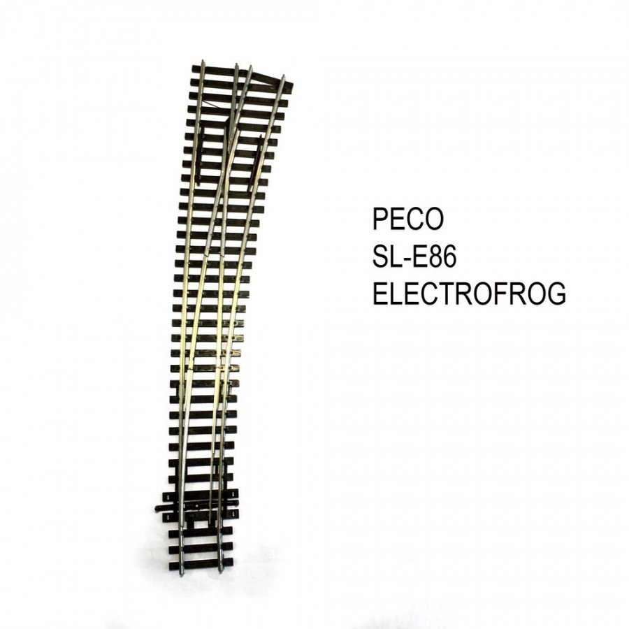 Streamline aiguillage courbe droit 258mm electrofrog code 100-HO-1/87-PECO SL-E86