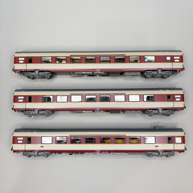 3 voitures grand confort "Aquitaine", SNCF - LSMODELS 40080DC- HO 1/87
