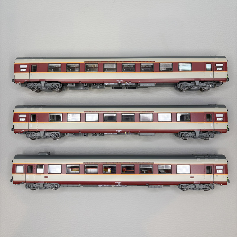 3 voitures grand confort "Aquitaine", SNCF - LSMODELS 40080DC- HO 1/87