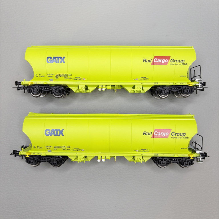 2 wagons trémies type Tagnpps, "Rail Cargo Group", GATX - RIVAROSSI HR6674