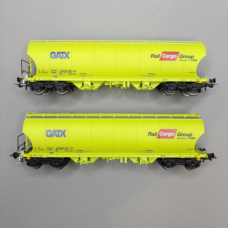 2 wagons trémies type Tagnpps, "Rail Cargo Group", GATX - RIVAROSSI HR6674