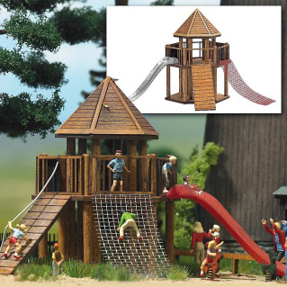 Jeux d'enfants château en bois-HO-1/87-BUSCH 1487