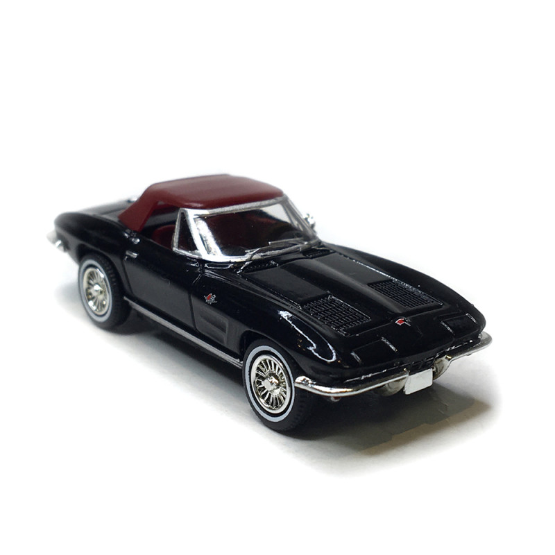 Chevrolet Corvette C2, cabriolet, noir, 1962 - BREKINA 18025 - HO 1/87