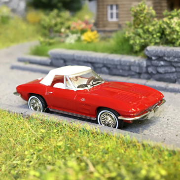 Chevrolet Corvette C2, cabriolet, rouge, 1962 - BREKINA 18026 - HO 1/87